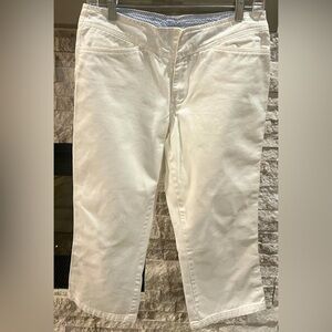 Tommy‎ Hilfiger Size 8 White cotton capri denim pants